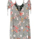 NAIF Cold Shoulder Striped Floral Dress Size Small Photo 1