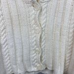 City Knit Ivory Chunky Button Up Long Sleeve Cardigan Sweater XL Photo 5