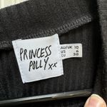 Princess Polly Long Sleeve Romper black Size 6 Romper Conch Tie Waist Photo 2