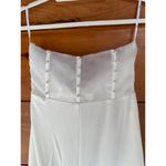 Lulus  Romantic Vision White Pearl Strapless Maxi Dress Wedding Bridal Bride Sz S Photo 4