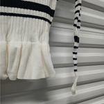 French Connection Crew Neck Peplum Sweater Womens Small Long Sleeve Stretch Knit Photo 8