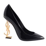 Saint Laurent NIB YSL 110mm Opyum Patent Gold Heel Pumps Photo 0