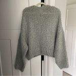 ANINE BING  Greyson Gray Open Knit Sweater Wool Alpaca Photo 4