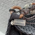 Sun n’ Sand Black Raffia Beaded Shell Crossbody Purse for Vacation Travel Beach Photo 5