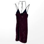 Splendid  Purple Black VNeck Crushed Velvet Cami Dress Photo 11