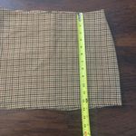 Brandy Melville tan & brown plaid houndstooth mini skirt Photo 8