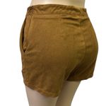 Love Riche  Brown Faux Suede Braided Accent High Rise Zip Shorts Womens Medium Photo 2
