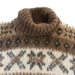 Ralph Lauren Sport Tribal Alpaca Wool Mohair Blend Vest L Chunky Cozy Turtleneck Tan Size L Photo 4