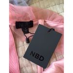 NBD  Ruffle‎ Halter Top Sleeveless Party Open Back Pink Size S NWT Photo 4