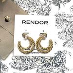 Rachel Zoe NWT Rendor Gold Victoria Double Hoop Earrings by Photo 1