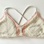 Xhilaration  Cream Crochet Bralette Bikini Swim Top Size Large Photo 4
