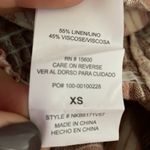 Rewind Linen Brown, Pink & White Striped Elastic Waist Pull On Pants Size XS Photo 11