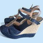 Kanna Espadrille Wedge Blue Size 37 Photo 0