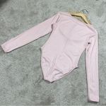 Free People Intimately Sloane Henley Bodysuit Thermal Knit Top in Pink Nectar SP Photo 7