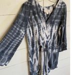 Cloth & Stone Anthropologie Tie Dye Romper Rayon Dark gray/blue White Shorts - S Photo 4