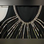 Apt. 9  Black and Silver Gold Sequin Sleeveless Tank Top Sz L Photo 1
