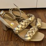 Crown & Ivy  Gold Block Heel Sandal Size 8 Photo 0