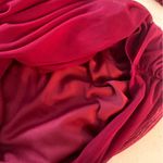 Akira red ruched sexy mini dress long sheer sleeves off shoulder womans large u Photo 8