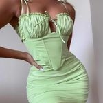 Oh Polly NWT  Green Corset Mini Dress Photo 0