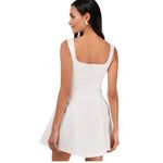 Lulus Roetta White Sleeveless Pleated Mini Dress size Medium NWT Photo 4