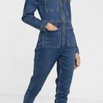 Free People NWT  Lennox Denim Jumpsuit sz Large Photo 0