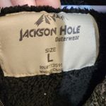 Jackson Hole Outerwear Heathered Gray Sherpa Line Full Zip Hooded Jacket Large Photo 2