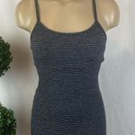 Lululemon  Black & Gray Striped Sleeveless Athletic Sport Tank Top 4 Photo 0