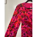 For Love & Lemons  Lauren Long Sleeve Mini Dress Red Pink Florals Size XS NWT Photo 2