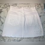 frame denim NEW Frame Embroidered White Denim Mini Skirt Photo 3