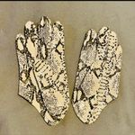 Custom Made Ines Half Scoop Snakeskin Print Leather Gloves Photo 6