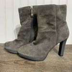 Ellen Tracy Ankle Boot Womens Dark Gray. Leather High Heel sz 9 Photo 1