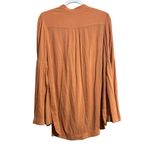 Free People Tunic Top Womens Small Orange Boho Bell Sleeve Sheer Blouse Photo 5