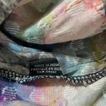 Tolani  Small  Top Blouse Short Sleeve Ruffled Abstract Colorful Boho Lagenlook Photo 6