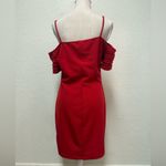 Hugo Buscati  Striking Red off the Shoulder Mini Dress Size Largr Photo 7