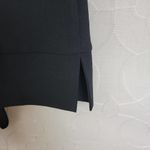 Kensie Womens Blouse Size XS Black Front Tie Side Slit Back Zip Short Sleeve Photo 2