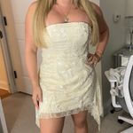 Oh Polly Embellished Lace Mini Dress Ivory Photo 2