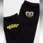 Aerie Black New York City NYC Snacks Pretzel Taxi Cab Graphic Crew Socks Photo 8