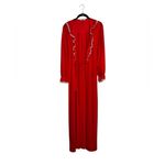 Sears Bazaar Vintage Silky Robe Ruffle Lace Belted Cottage Romantic One Size Red Size undefined Photo 7