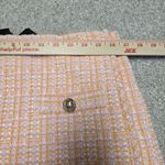 Maje Tweed Mini Skirt Size 42 FR (US XL) Orange Pink Gold Button Front Lined Photo 7