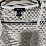 Alfani  White Open Front Mesh Jacket Cardigan Womens M cyber punk Whimsigoth Photo 2