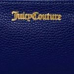 Juicy Couture  Large Navy Blue Wristlet Clutch Purse ~ NWOT ~ Gold Emblem Photo 2