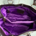 Coach  2010 Penelope Tattersall Plaid Wood Satchel F15456 Photo 8