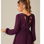 C'ISA Tie Back Babydoll Mini Dress GOTH WHIMSY FAIRY GRUNGE Size Medium M Plum Purple Photo 2