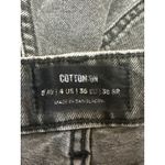 Cotton On Women's Black Frayed Raw Hem Stretch Straight Leg Denim Jeans Pants 4 Photo 3