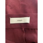 ZARA Uterqüe Burgundy A-Line Midi Skirt Gold Buttons High Waist Sz M 28 Vintage Style Photo 6