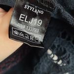 POL BLACK FAUX SUEDE OPEN FRONT BOXY LARGE SLEEVE EMBROIDERED CARDIGAN BOHO M Photo 9