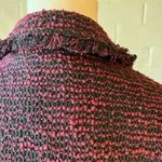 Laundry by Shelli Segal boucle fringe trim open front crop blazer sz XL gorpcore Photo 8