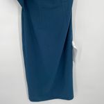 Dress the Population  Tiffany One-Shoulder Midi Dress Peacock Blue Size XXS NWT Photo 3