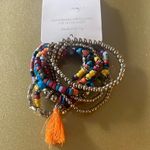 Cato  Gold and Colorful Beaded Bracelet Set, 9 Bracelets in Stack Photo 0
