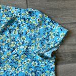 Hilary Radley  Blue Fitted Blouse with Flutter Sleeves Photo 2